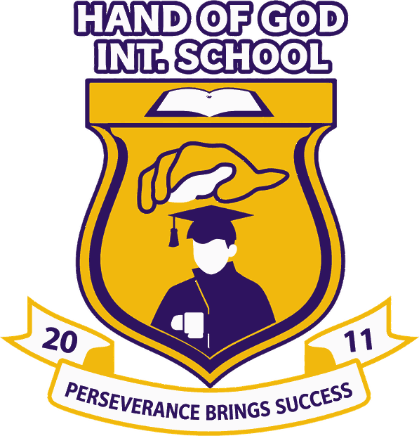 Hand of God International School crest — Perseverance Brings Success